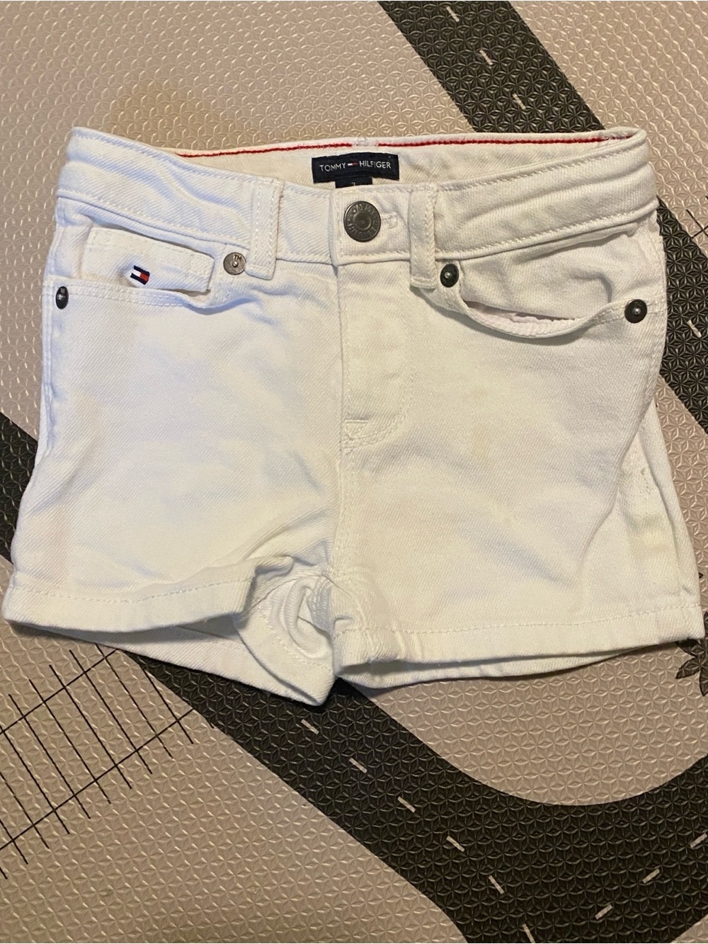 Tommy Hilfiger Kids White Denim Shorts — Size 3